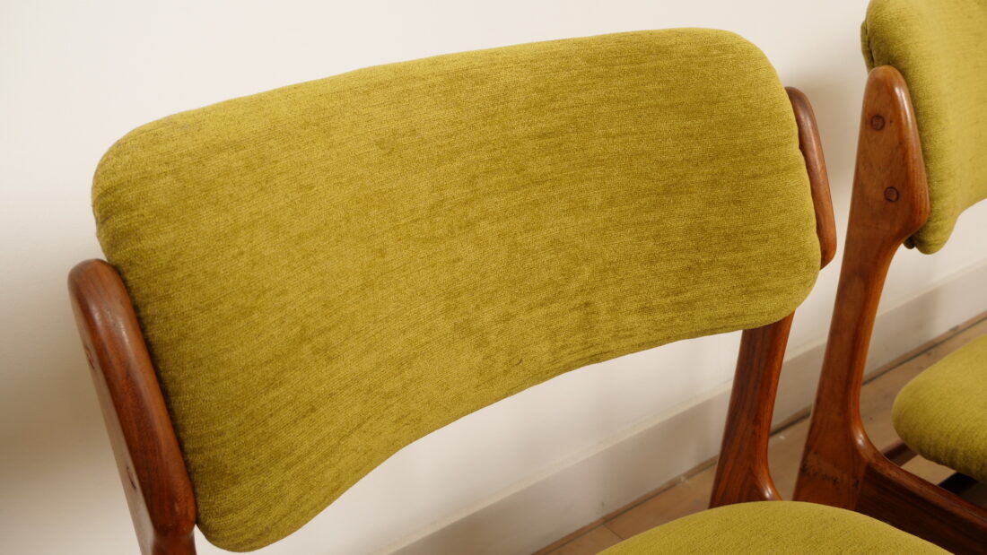 4 chaises de salle à manger | Erik Buch | Modèle 49 | Palissandre | Rembourrées