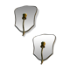 Art Deco Brass Mirrored Sconces Set of 2 1950’s