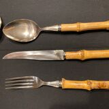 Stainless & bamboo cutlery service