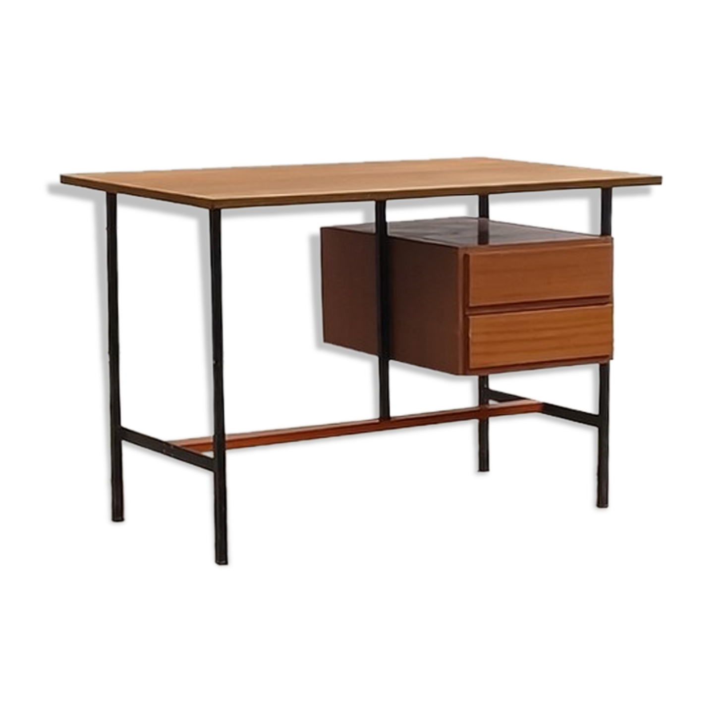 Modernist office design 60s - wood and metal