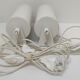 Pair of wall lamps Ikea vintage design Lod V413 white metal