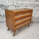 Commode vintage bois et rotin