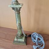 Lamp base in the shape of a Corinthian column in onyx and bronze - Napoleon III late 19th century