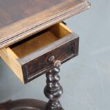 Antique Beech Card/Game Table, Czechoslovakia