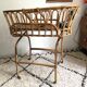 Vintage rattan cradle