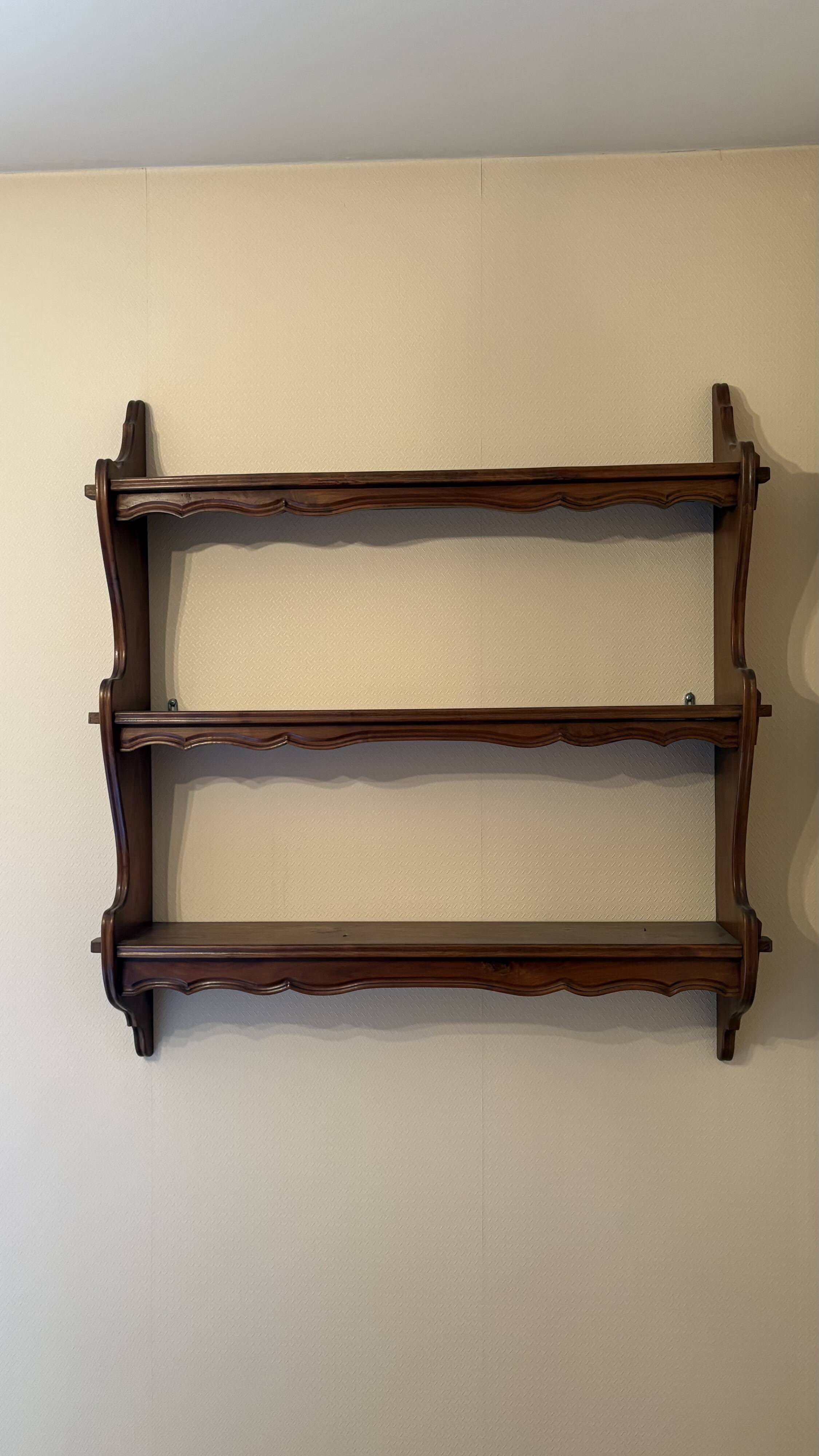 Wooden wall shelf