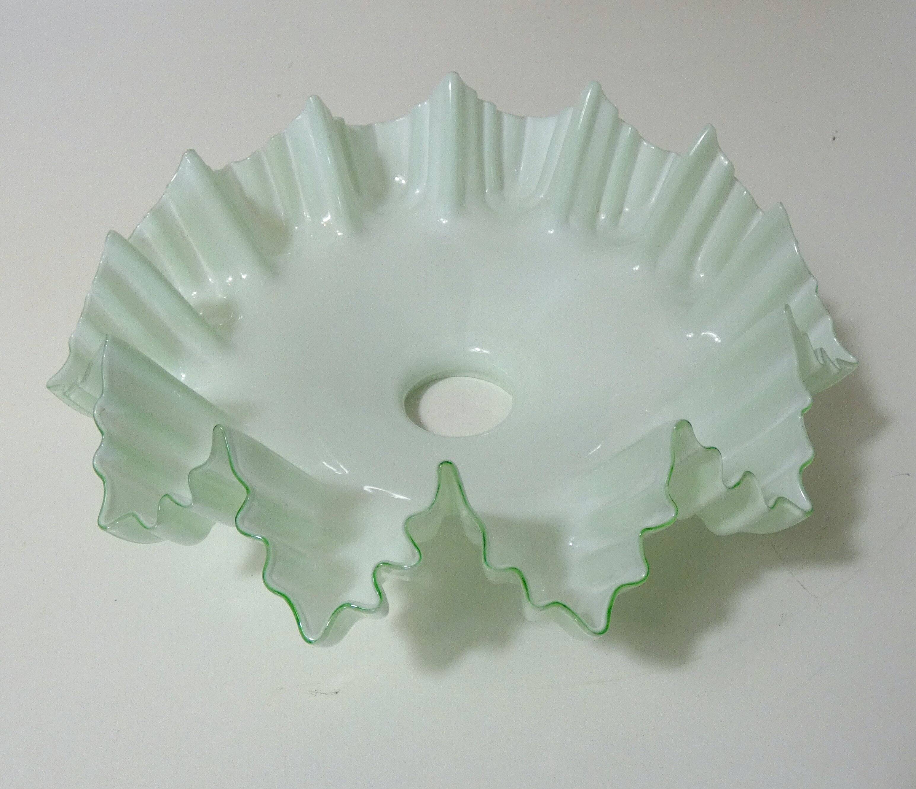 vintage mint green opaline glass pendant lamp chandelier lampshade