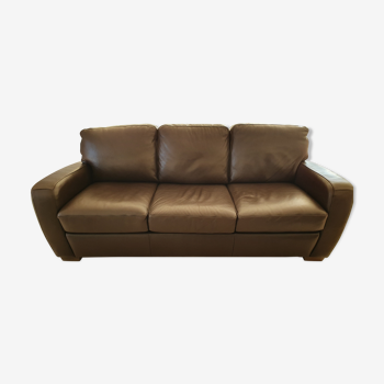 Leather sofa 3-seater convertible Natuzzi
