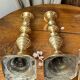 Pair of solid brass candlesticks, Georgian style