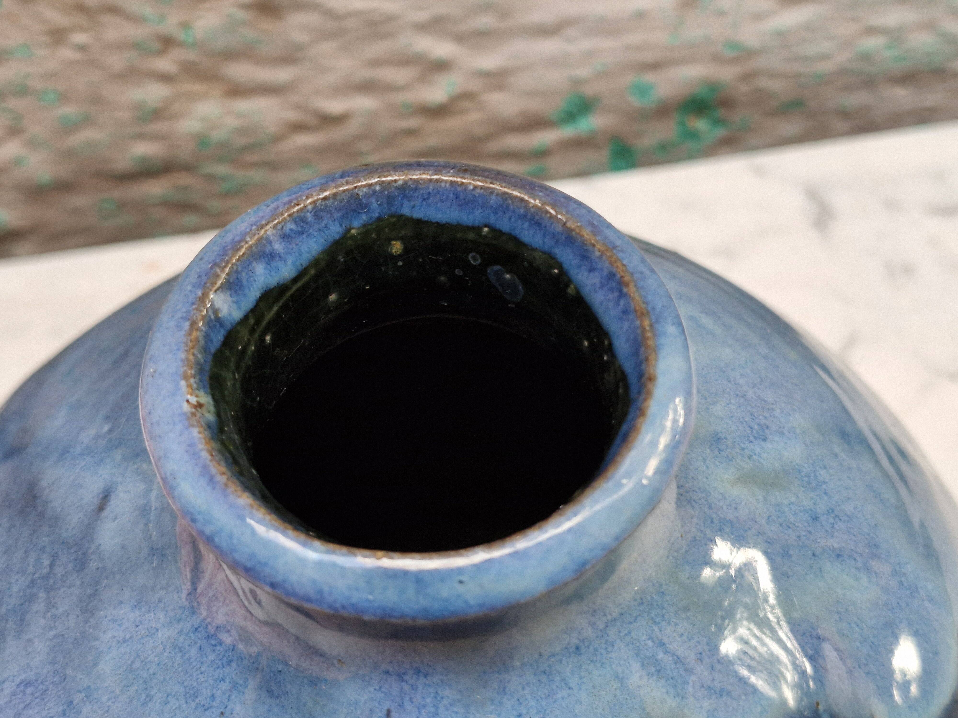 Vintage glazed ceramic vase Signed Z Karbowski