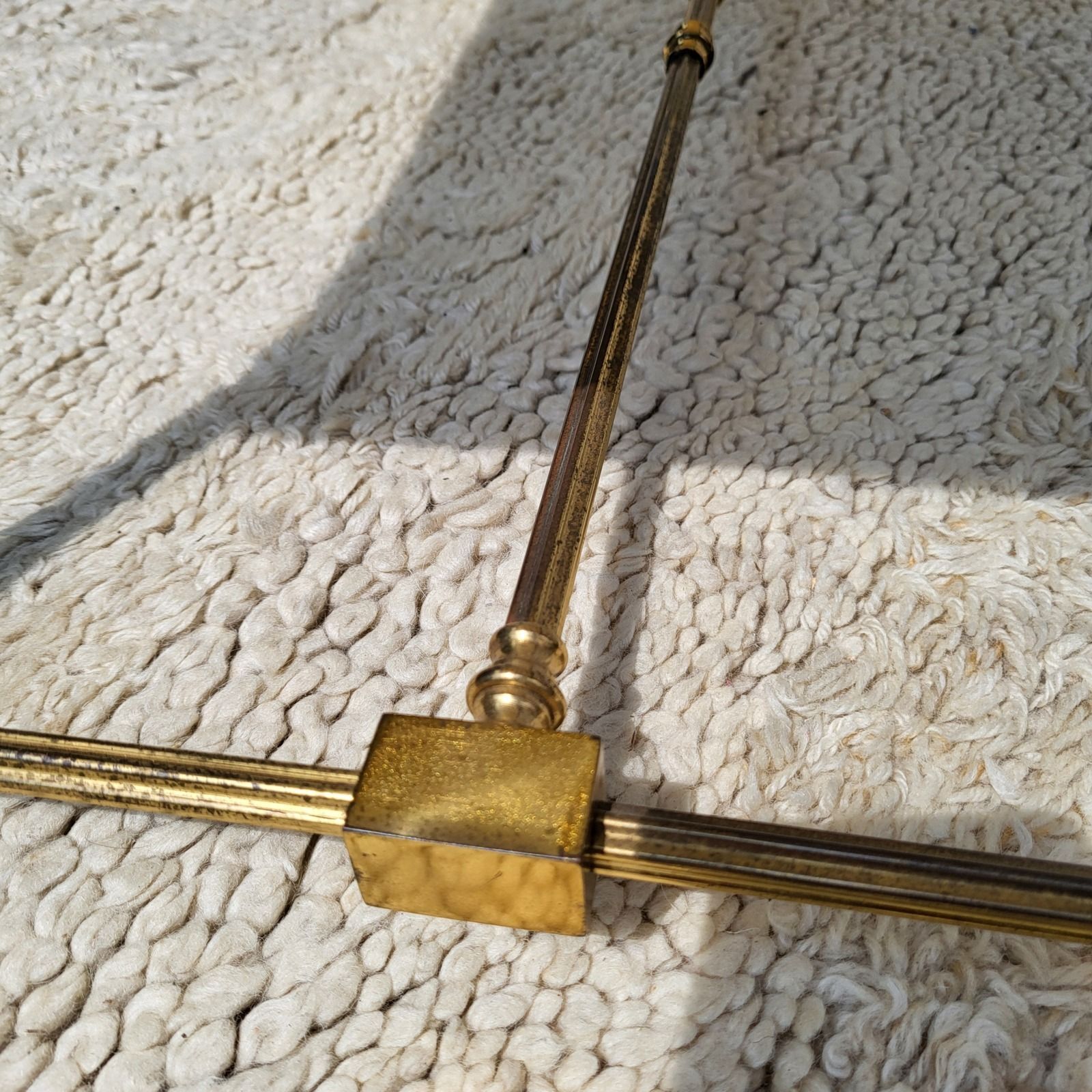 Hollywood Regency style coffee table • marble and brass