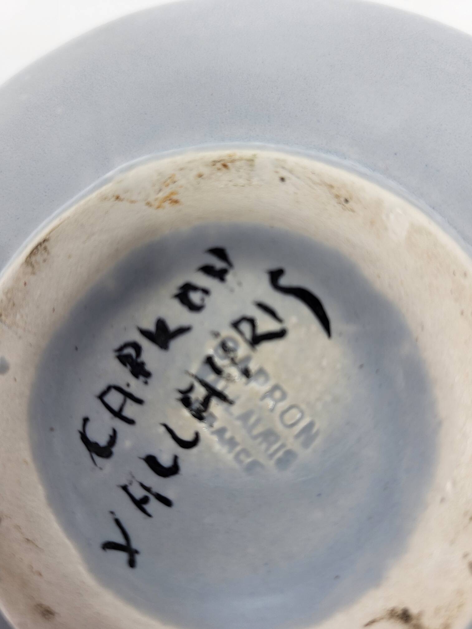 Roger Capron French Riviera Vintage Ceramic Bowl and Mug 1950/60 (set of 2)