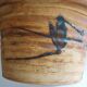 Cache pot céramique "tachiste", signé La Poterie du colombier, la colombe, années 70
