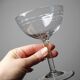 4 large engraved champagne glasses, Art Deco style from 1925-1940.