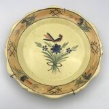 Quimper primavera earthenware wall plate, decorated with flowers and birds