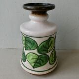 Ceramic vase, vegetable decoration, Strehla GDR, 60s