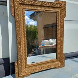 Wood and gilded Stuk mirror 19th