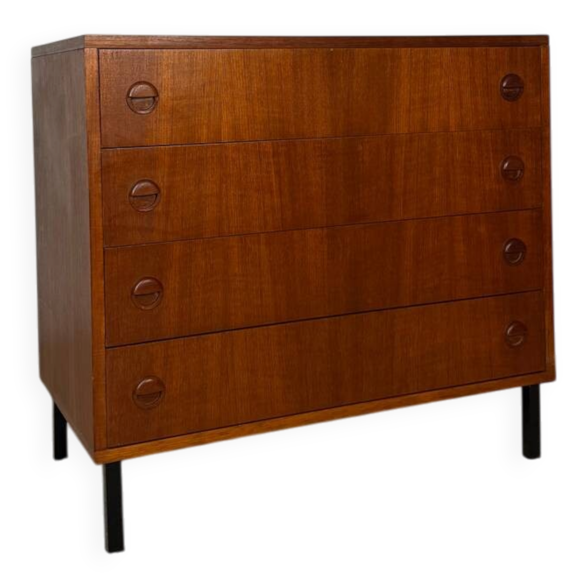 Vintage chest of drawers on legs – 4 drawers – wooden handles