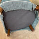 Vintage blue velvet armchair, 1950s-60s