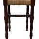 Vintage stool side table design brutalist design 60's dark oak