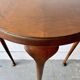 Table d'appoint demi-lune vintage avec garniture en laiton