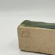Rectangular ceramic vase signed, woven interior.