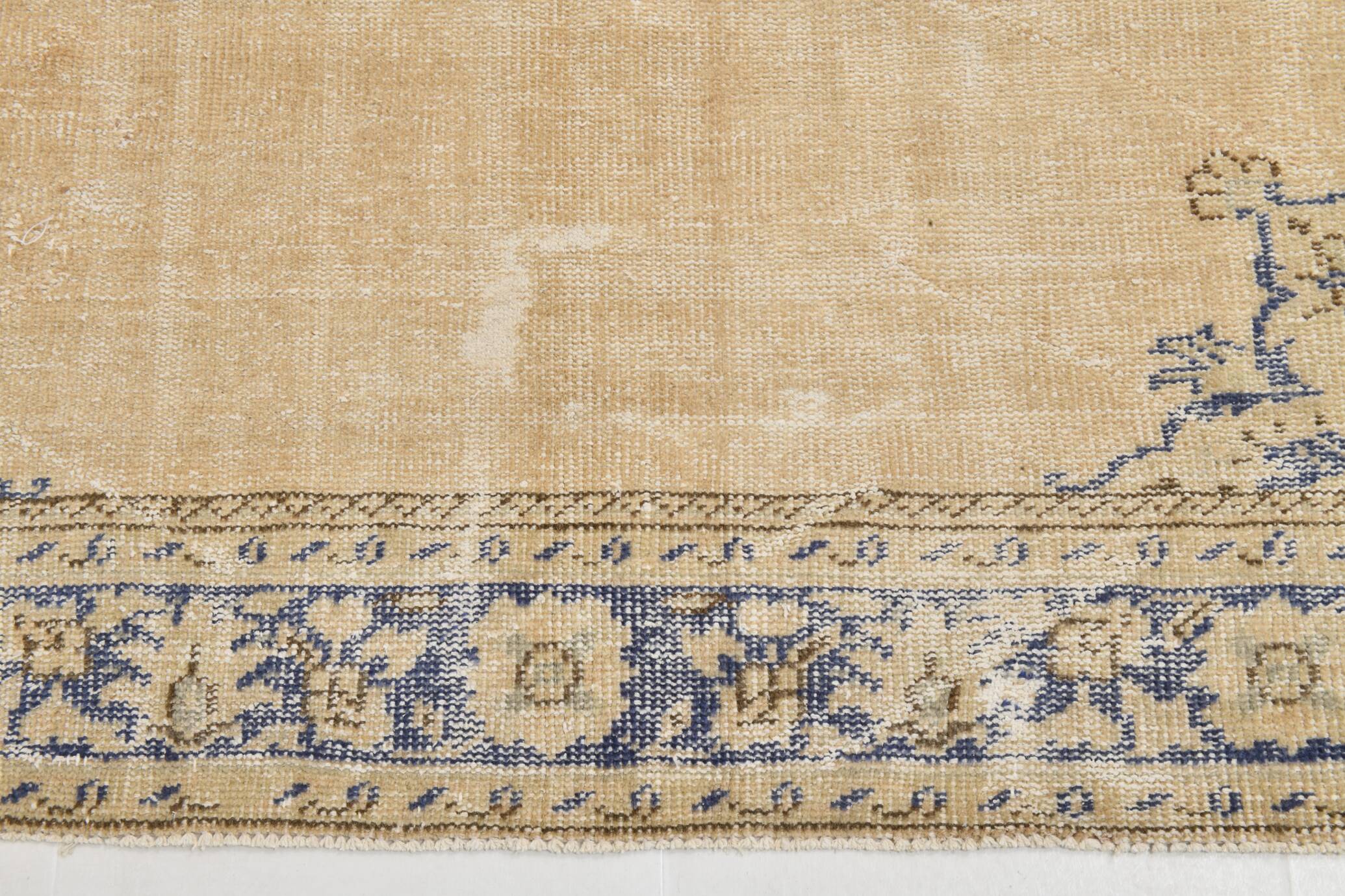 7x10 Cream & Blue Persian Rug 209x304Cm SK 22110