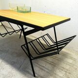 Low table 60s black and wood