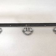 Triple coat hooks Art Deco by Jean Royère Width 45 cm