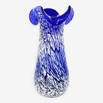 Vase formé à la main, verrerie Ząbkowice, années 1970