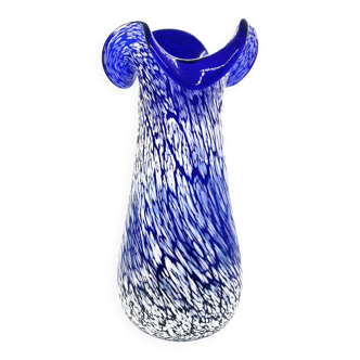 Vase formé à la main, verrerie Ząbkowice, années 1970