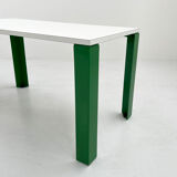 Eretteo dining table with green feet by Orni Halloween for Artemide, 1970