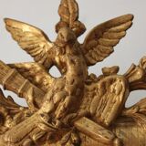 Old gilded mirror with A pediment