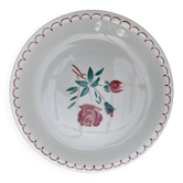 Assiette ancienne à décor de fleurs