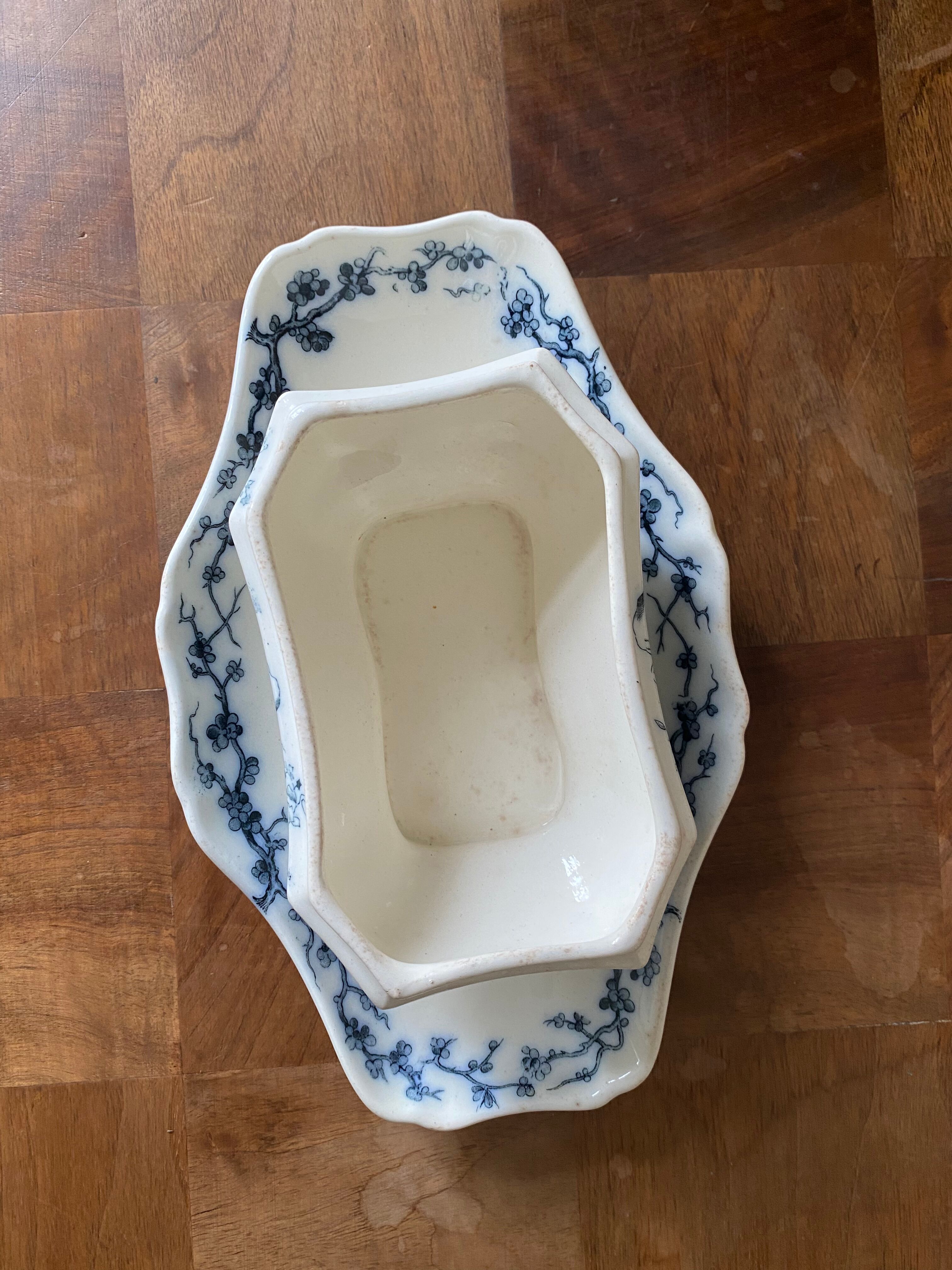 Old English earthenware sauce boat