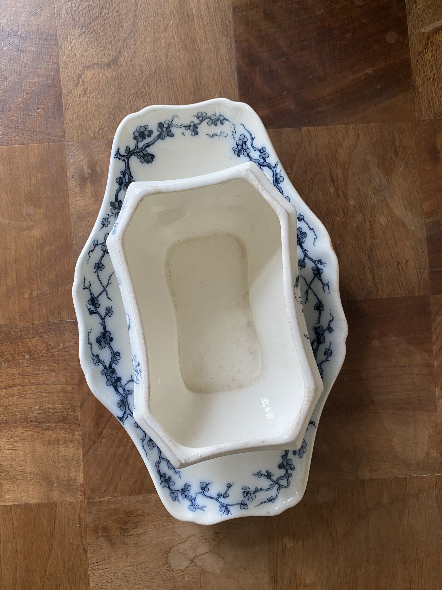 Old English earthenware sauce boat