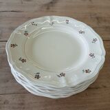 9 assiettes plates anciennes Digoin Sarreguemines