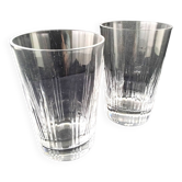 Paire de grands verres en cristal
