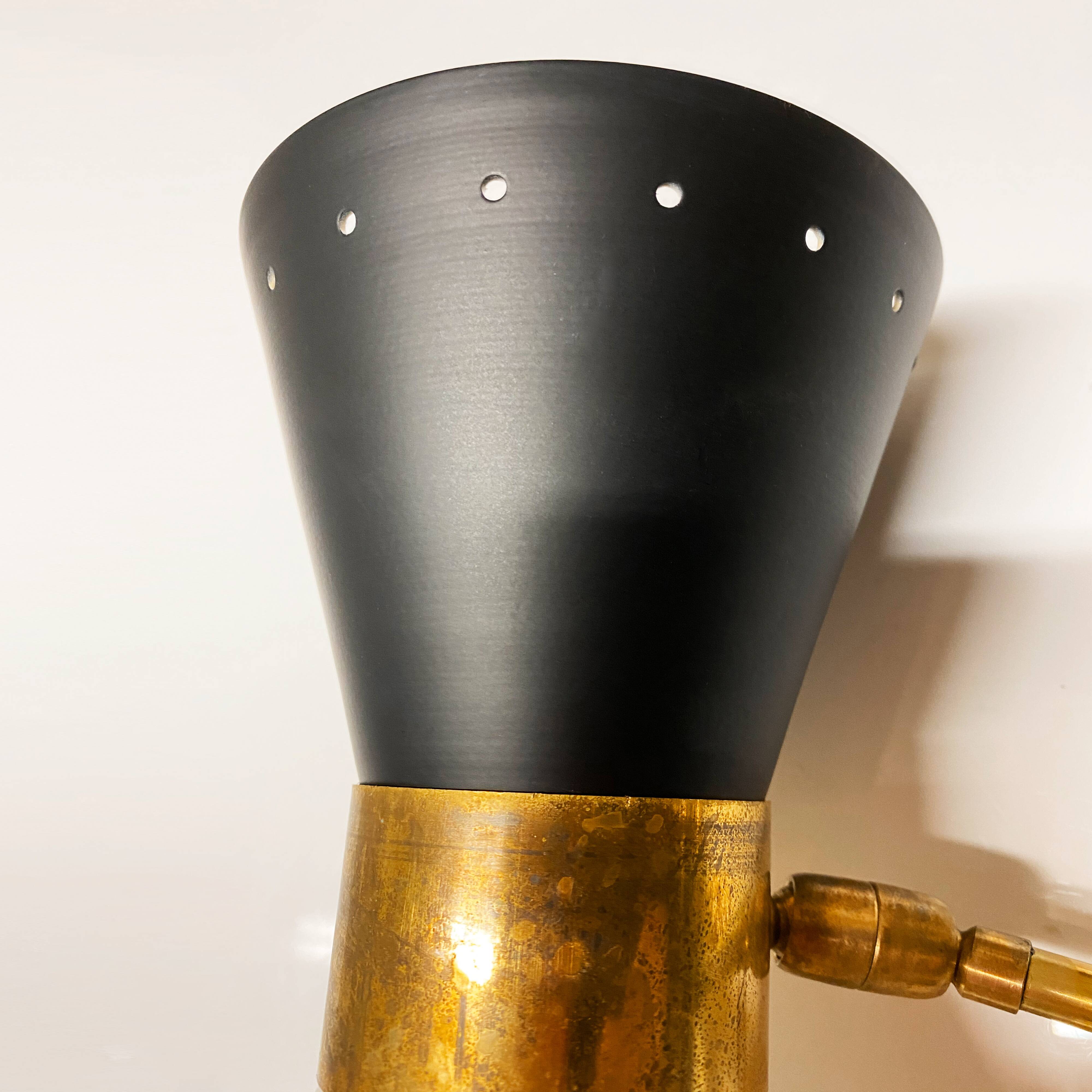 Applique murale double articulée, Italie années 50