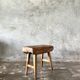 Small organic bench in blond Asian teak quadripod - Tujuh