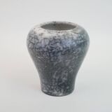 Grey and white ceramic vase