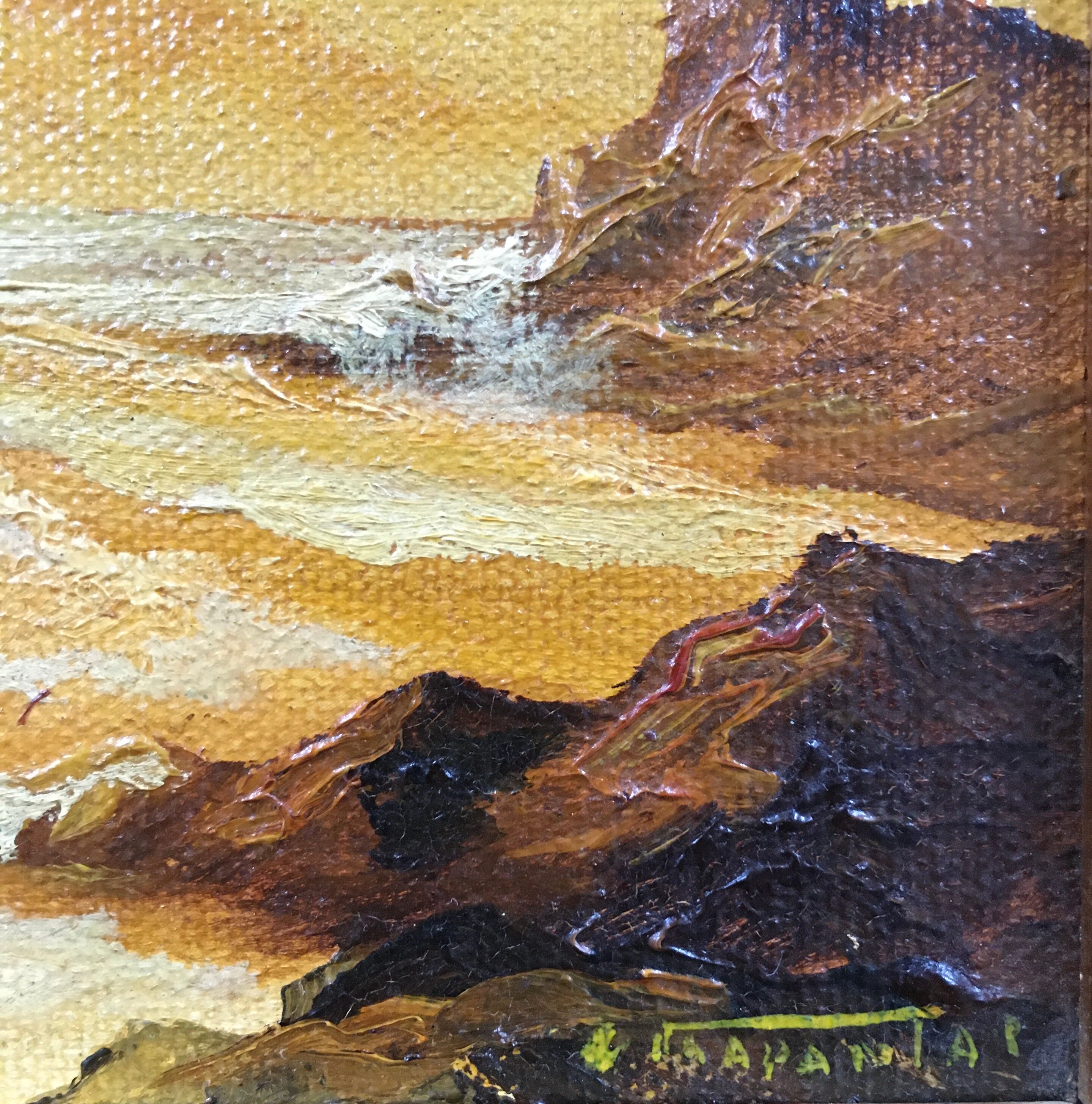 Sunset painting of the sea