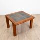 Table basse en orme et ardoise circa 1980
