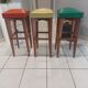 Suite of 3 bar stools Vintage Bistrot 1960s