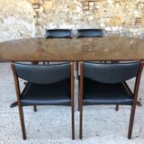 Expandable Scandinavian rosewood dining table by CJ Rosengaarden, circa 60's