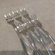 6 silver-plated metal cake forks by Christofle silversmiths, Albi pattern