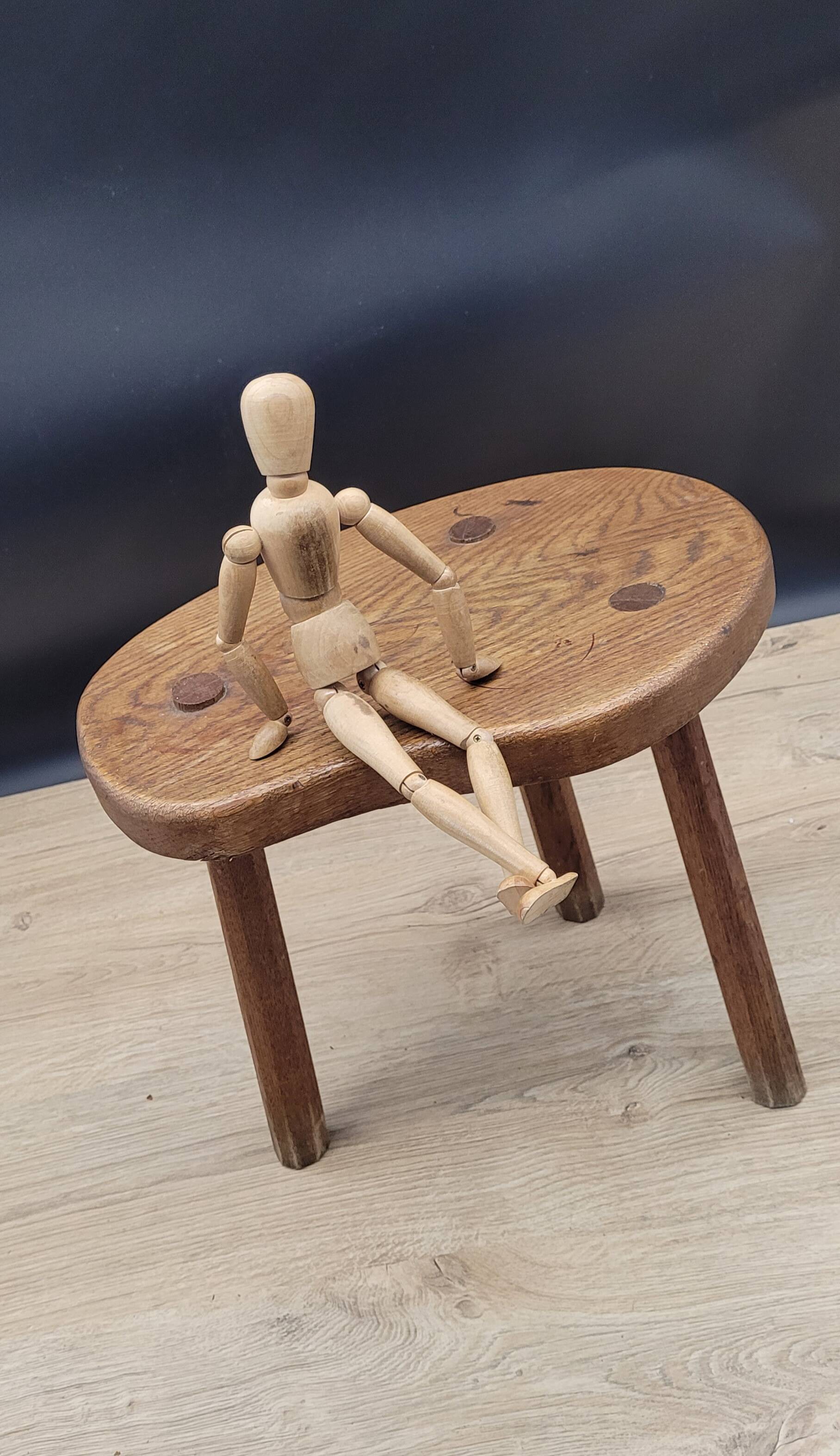 Brutalist bean tripod stool