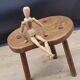 Brutalist bean tripod stool