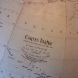 Dry terrestrial globe, world map from the 60s