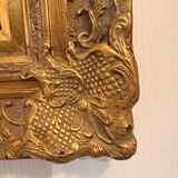 Oil Painting Panel HSP EDWARD WEBB Hunting Dog Forest